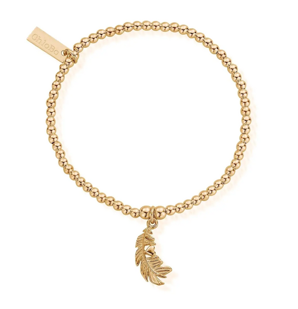 ChloBo Gold Heart in Feather Bracelet