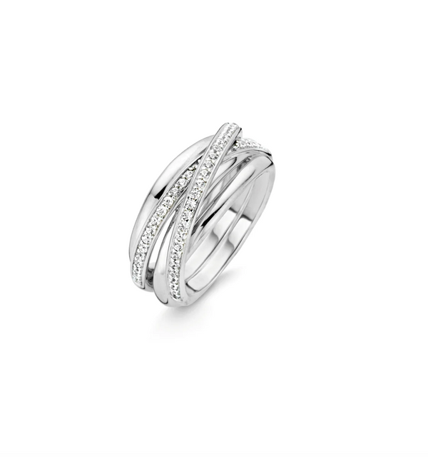 Ti Sento Silver Layered Milano Ring