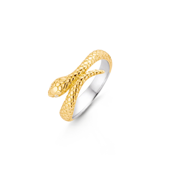 Ti Sento Gold Snake Milano Ring 56