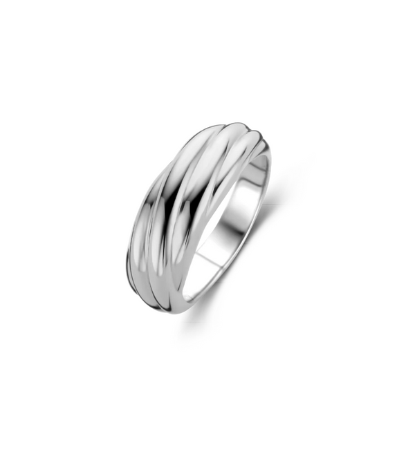 Ti Sento Silver Twisted Band Milano Ring - Timeless Classic