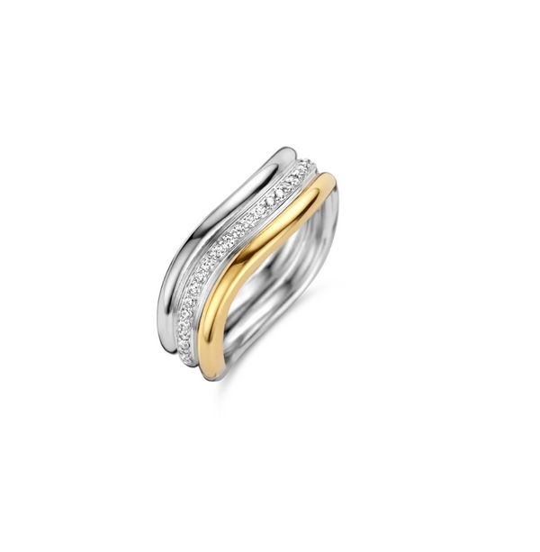 Ti Sento Silver Irregular Band Milano Ring