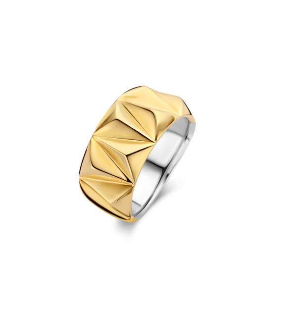 Ti Sento Gold Stud Milano Ring
