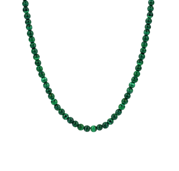 Ti Sento Malachite Gemstone Milano Necklace