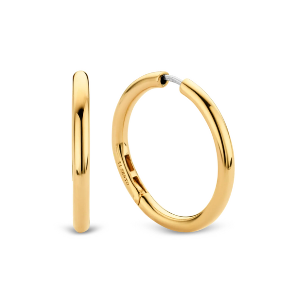 Ti Sento Large Gold Milano Hoop Earrings
