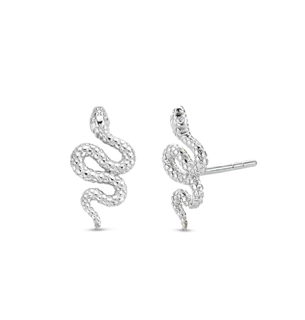 Ti Sento Silver Snake Milano Stud Earrings