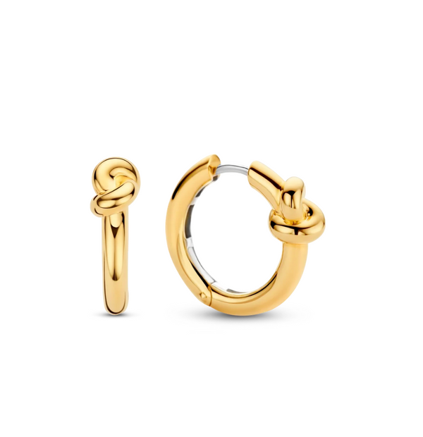 Ti Sento Gold Knot Milano Hoop Earrings