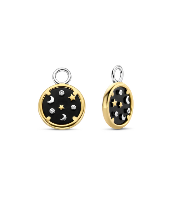 Ti Sento Gold & Black Onyx Starry Milano Ear Charms