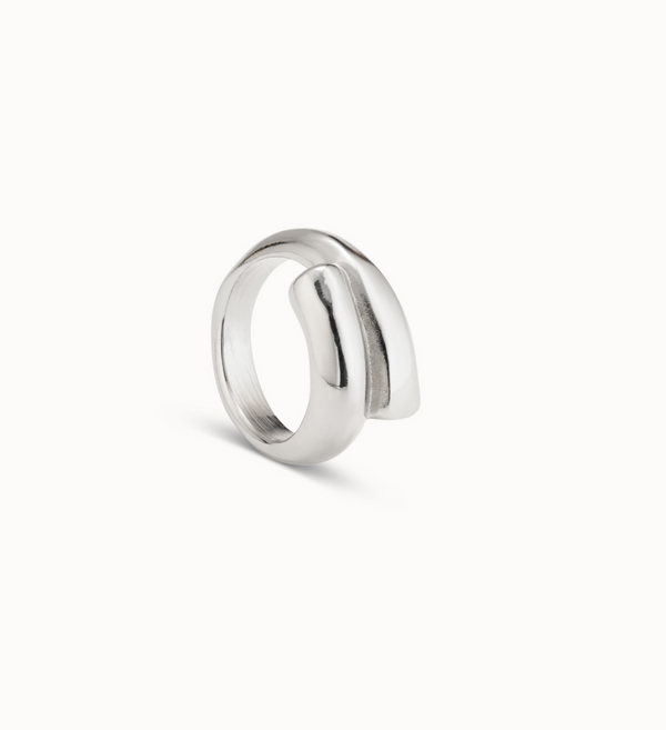UNO de 50 Silver Crossed Legs Ring