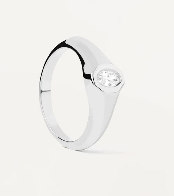 PD PAOLA Silver Karry Stamp Ring