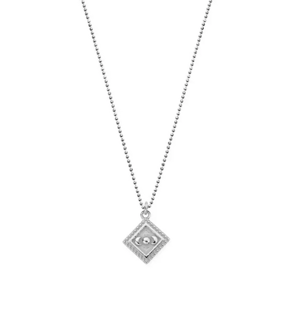 ChloBo Silver Diamond Cut Chain with Moon Magic Pendant