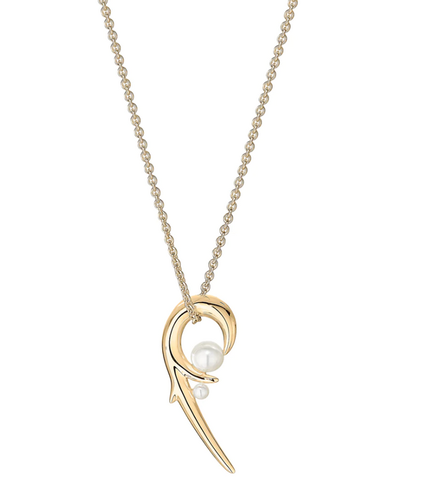 Shaun Leane Gold Hooked Pearl Pendant