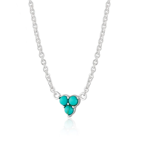 Scream Pretty Silver & Turquoise Trinity Necklace