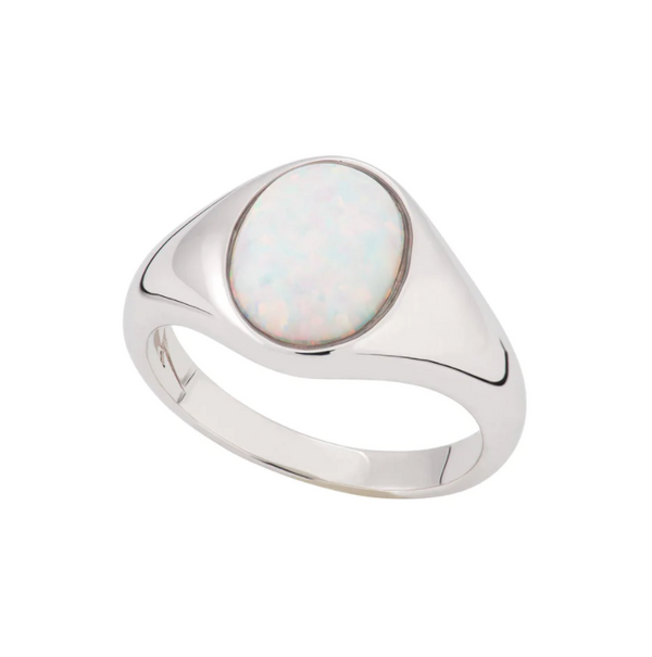 Scream Pretty Silver Opal Signet Ring
