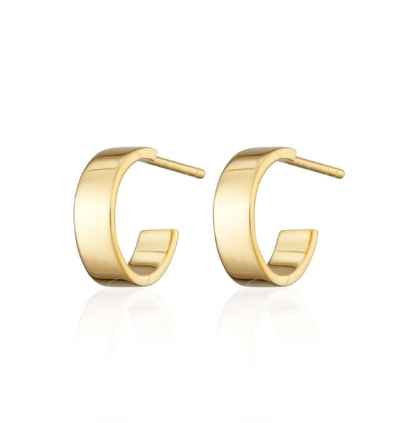Scream Pretty Gold Wide Huggie Hoop Earrings