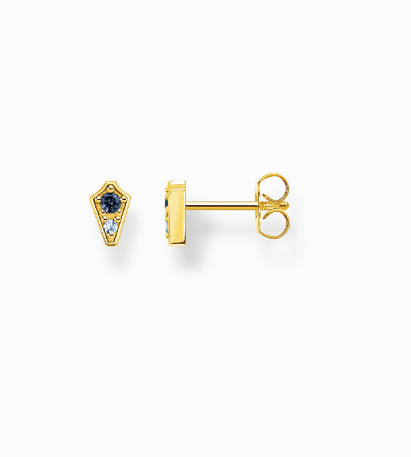 Thomas Sabo Gold & Blue Royalty Stud Earrings