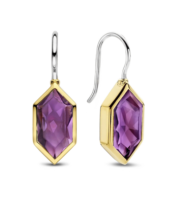 Ti Sento Purple Amethyst Drop Earrings