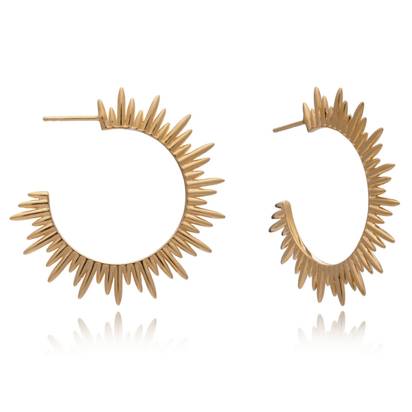 Rachel Jackson Gold Electric Goddess Statement Hoop Earrings