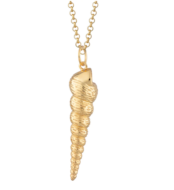 Scream Pretty Gold Spire Shell Necklace