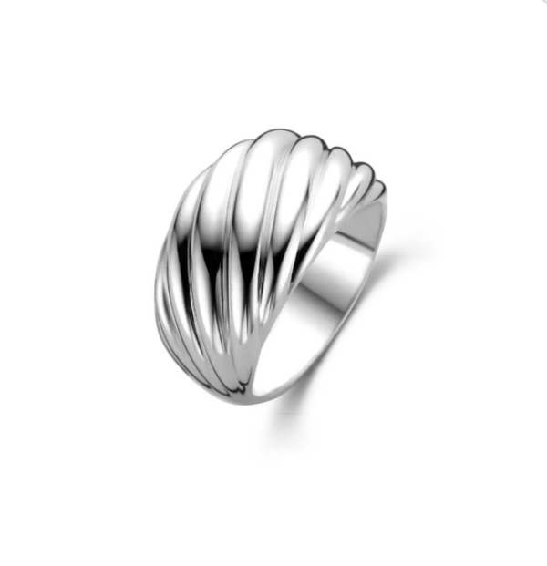 Ti Sento Silver Twisted Chunky Ring