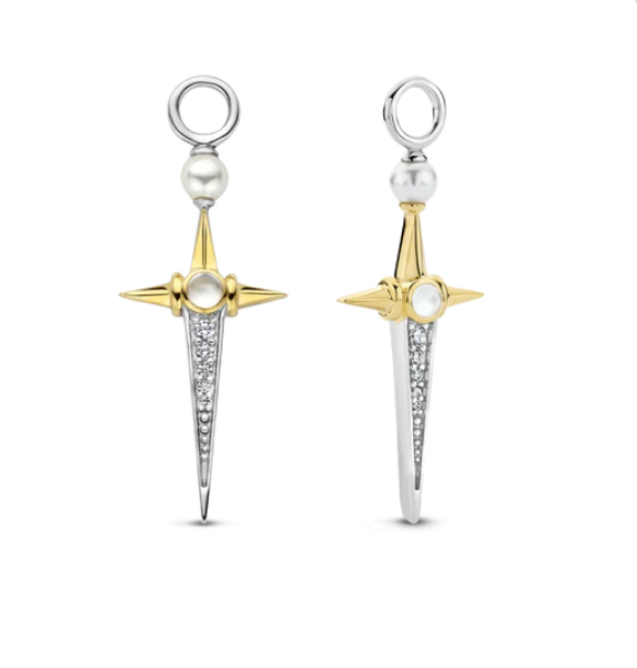 Ti Sento Elongated Star Drop Ear Charms