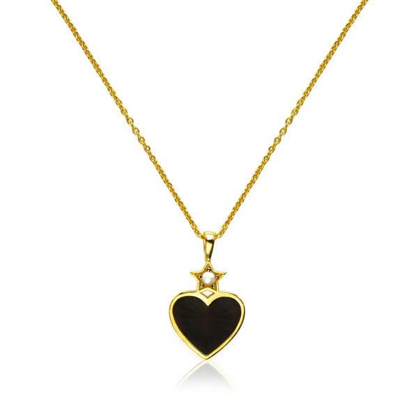 Sweet Marie The Amy Pendant Black Enamel