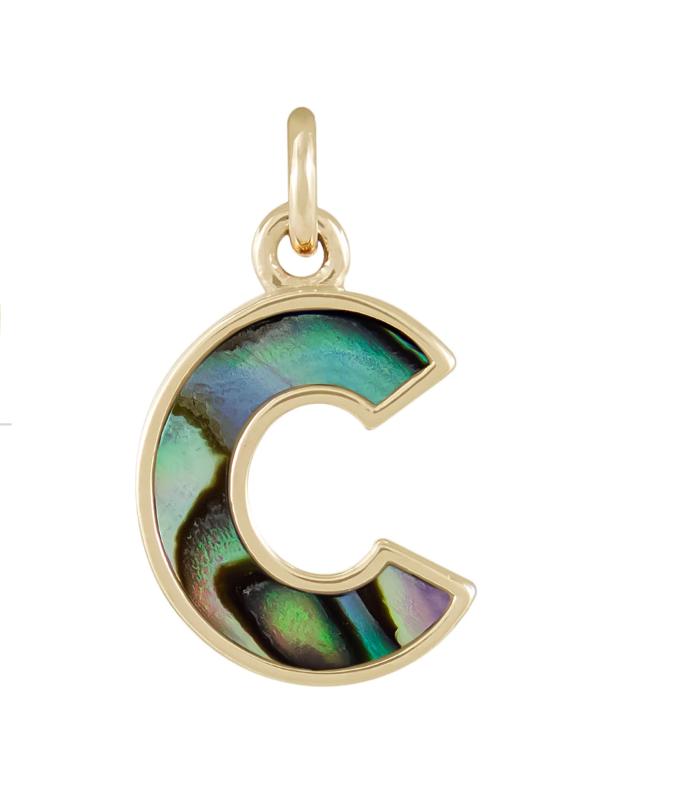 Metier Letter 'C' Abalone Mother of Pearl Initial Plaque – Hill & Hill ...
