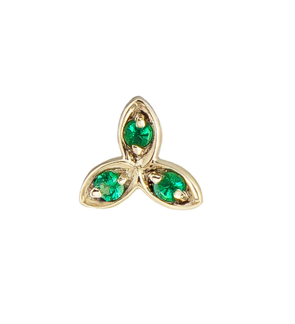 Metier Emerald Gemstone Lalee Stud Earring