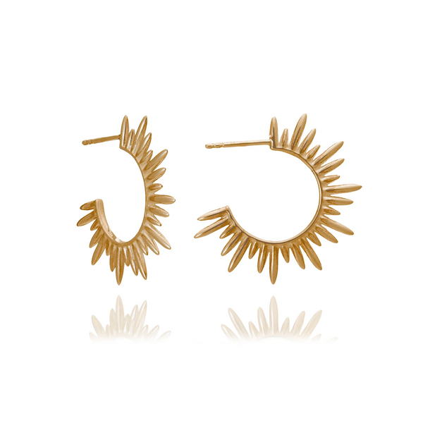 Rachel Jackson Electric Goddess Medium Hoop Earrings - Gold Plated