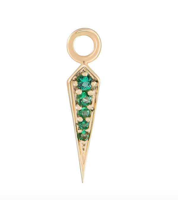 Metier Emerald Long Point Rhombus Gemstone Plaque