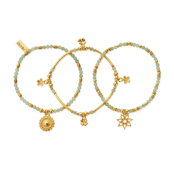ChloBo Gold Lucky Aventurine Stack of Three
