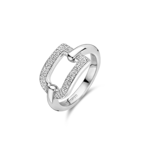 Ti Sento Silver Signature Link Ring