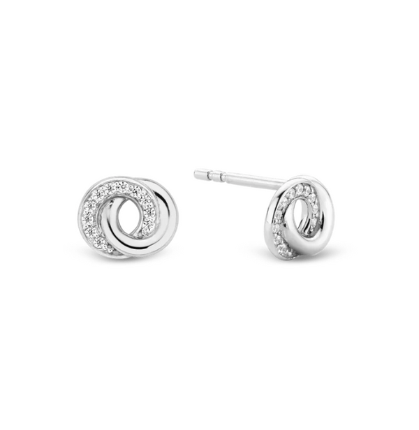 Ti Sento Silver Infinity Stud Earrings