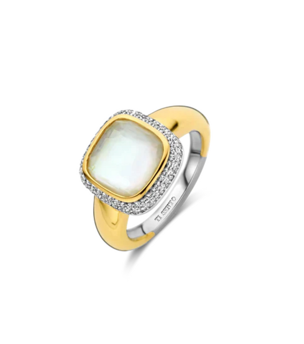 Ti Sento Gold Mother of Pearl Ring