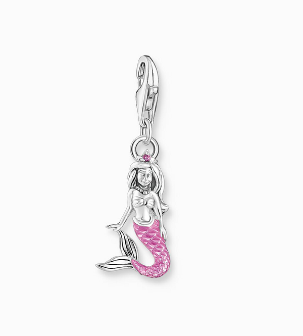 Thomas Sabo Silver Pink Mermaid Charm