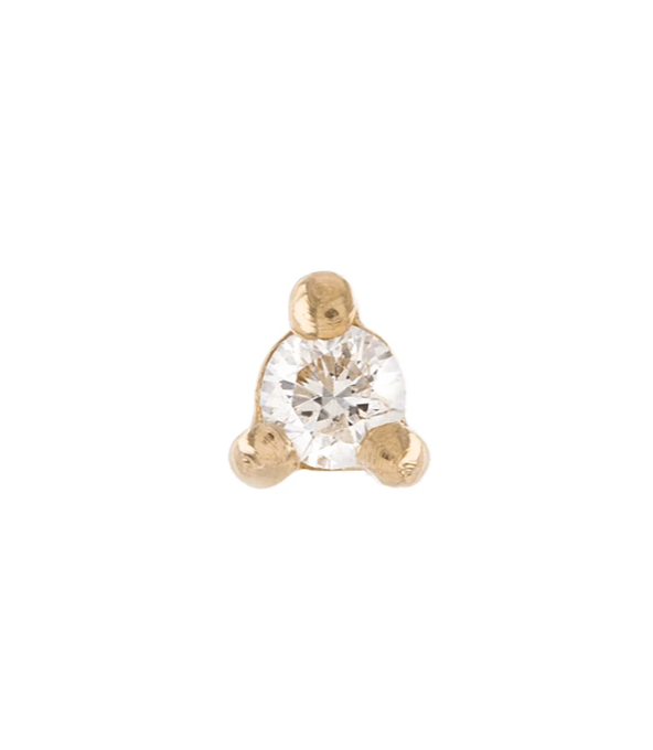 Metier Gold Petite Claw Set Gemstone Stud Earring