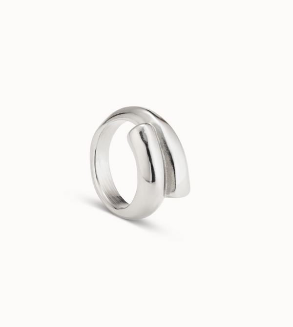 UNO de 50 Silver Tubular Shaped Ring