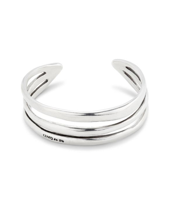 UNO de 50 Silver Rigid Triple Bracelet