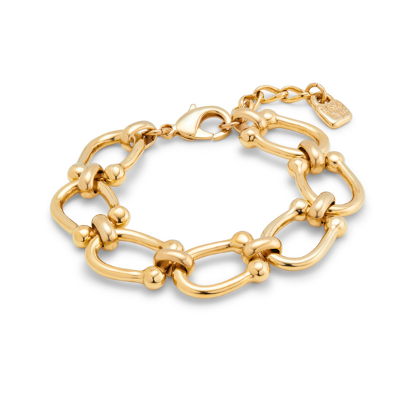 UNO de 50 Gold Medium Link Bracelet
