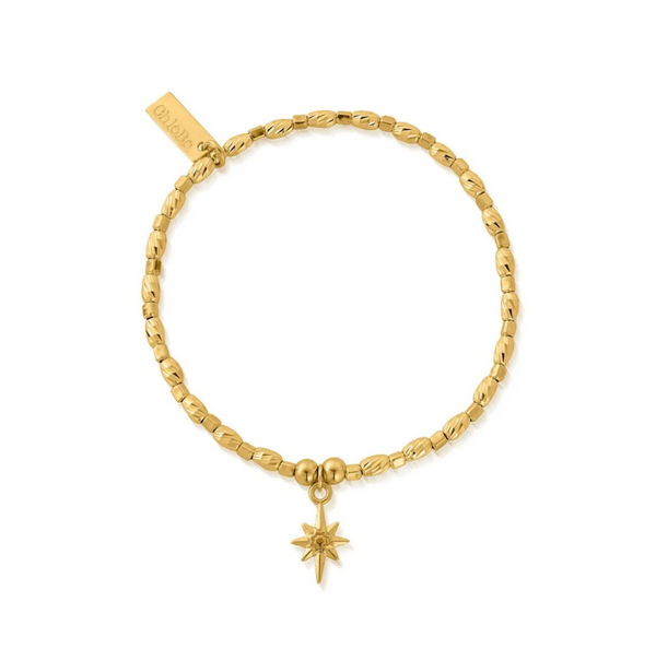 ChloBo Gold Soul Glow Lucky Star Charm Bracelet