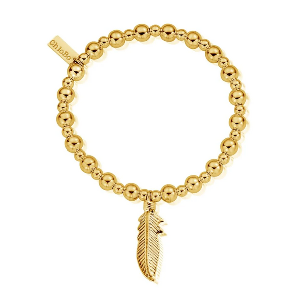 ChloBo Mini Small Ball Feather Bracelet