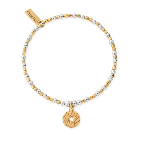 ChloBo Mixed Metal Open Star in Circle Bracelet