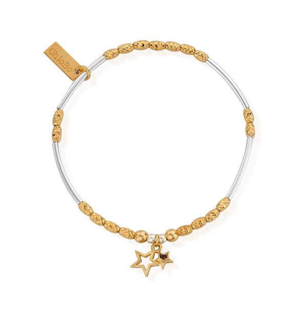 ChloBo Mixed Metal Double Star Bracelet