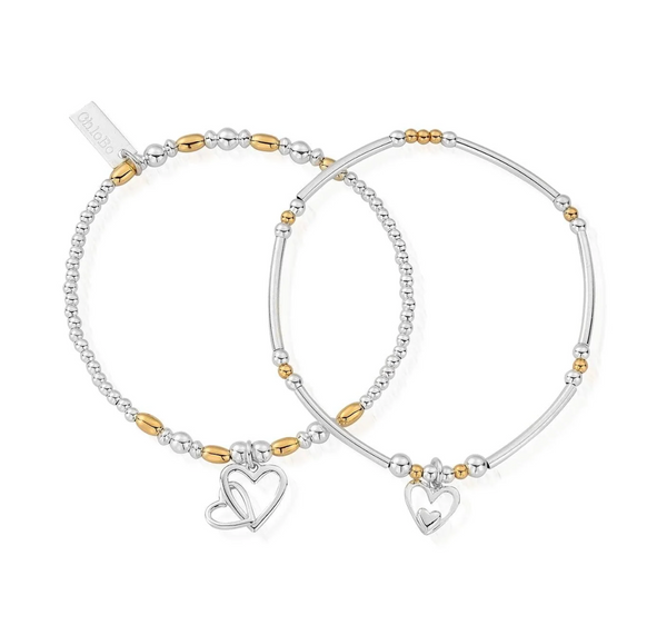 ChloBo Mixed Metal Double Devotion Set of Two Bracelets