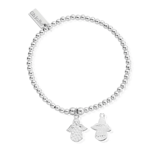 ChloBo Silver Cute Charm Angel Bracelet