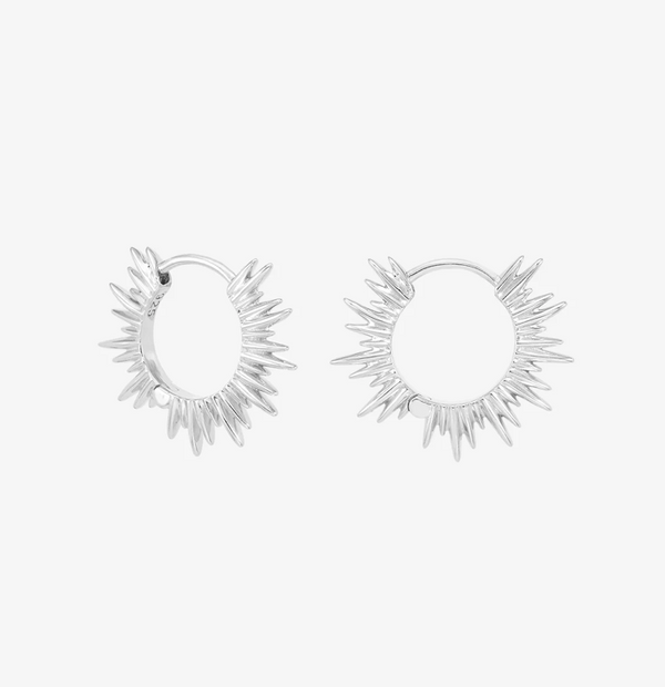 Rachel Jackson Silver Electric Goddess Mini Huggie Hoop Earrings