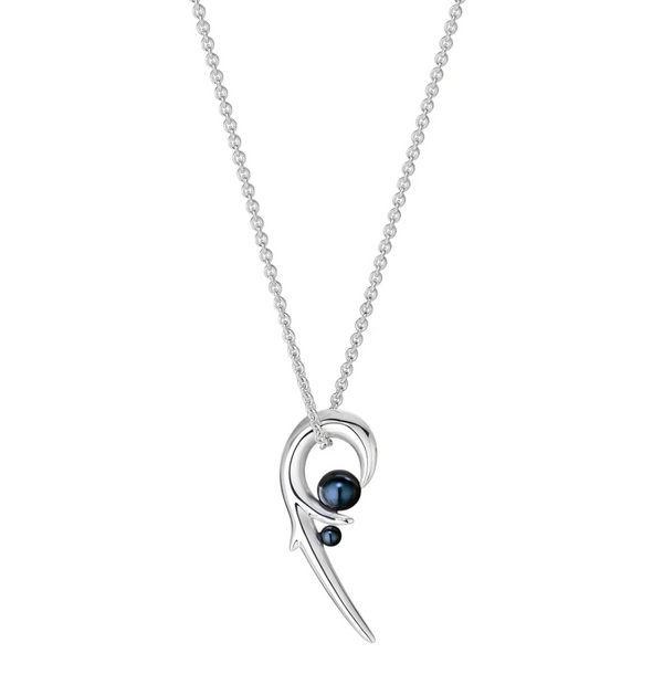 Shaun Leane Hooked Black & Silver Pearl Pendant