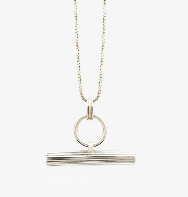 Rachel Jackson Silver T-Bar Necklace