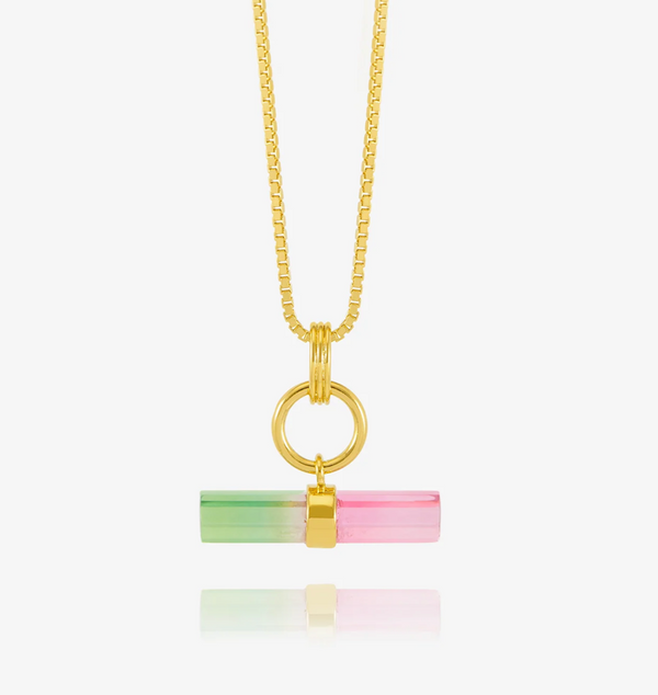 Rachel Jackson Watermelon T-Bar Necklace