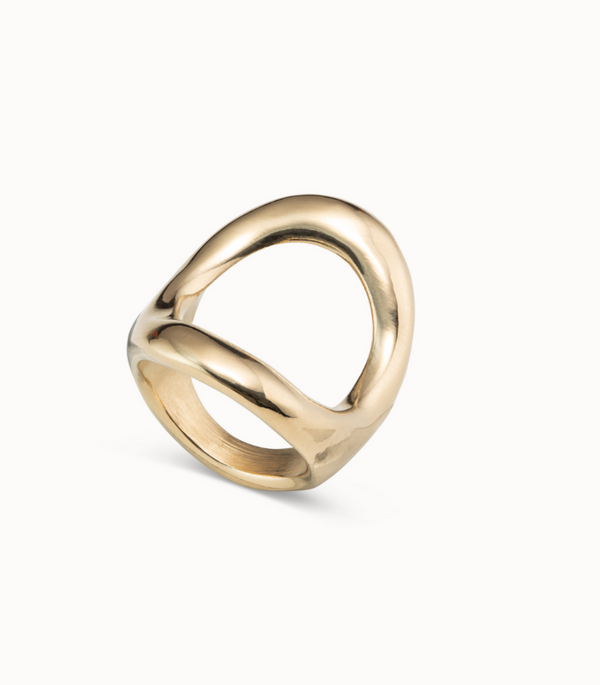 UNO de 50 Gold Central Oval Ring