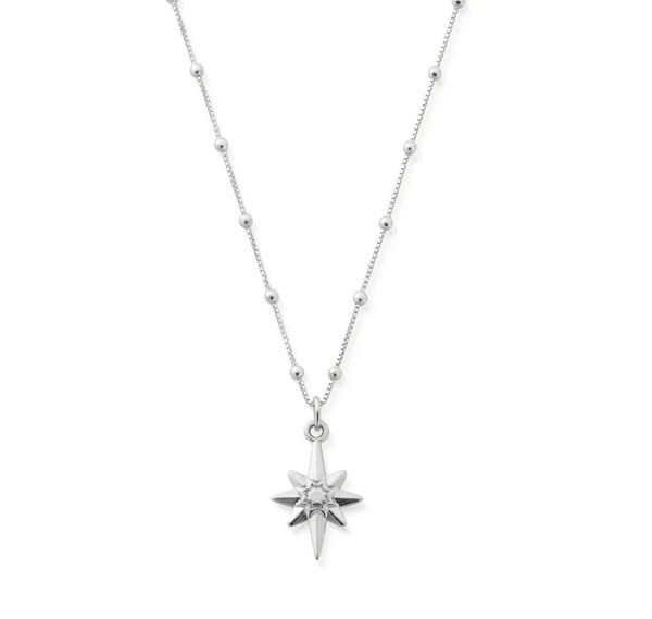 ChloBo Silver Bobble Chain Lucky Star Necklace